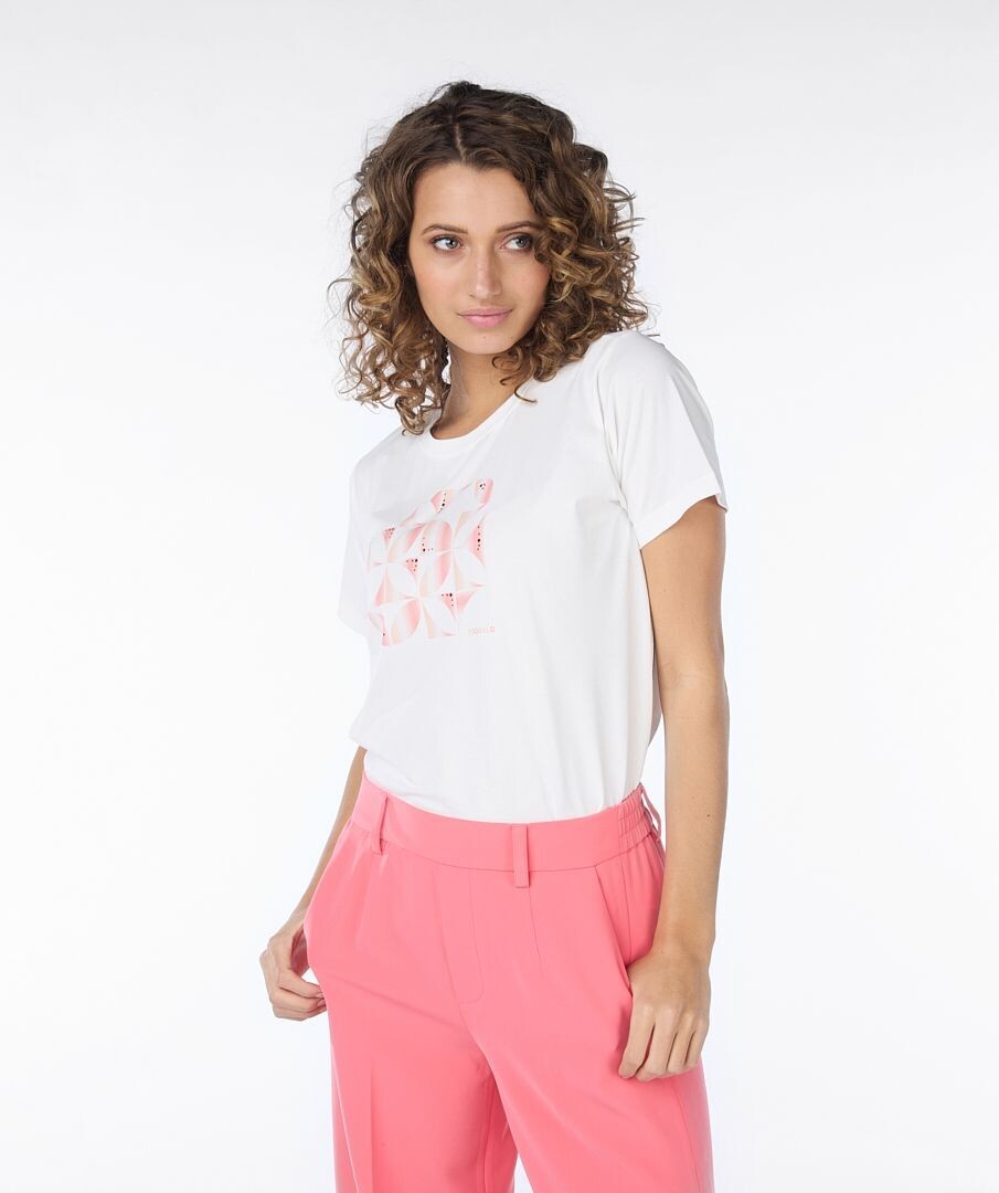 Esqualo SP24.05019 Women's Short Sleeve Geometric T-Shirt