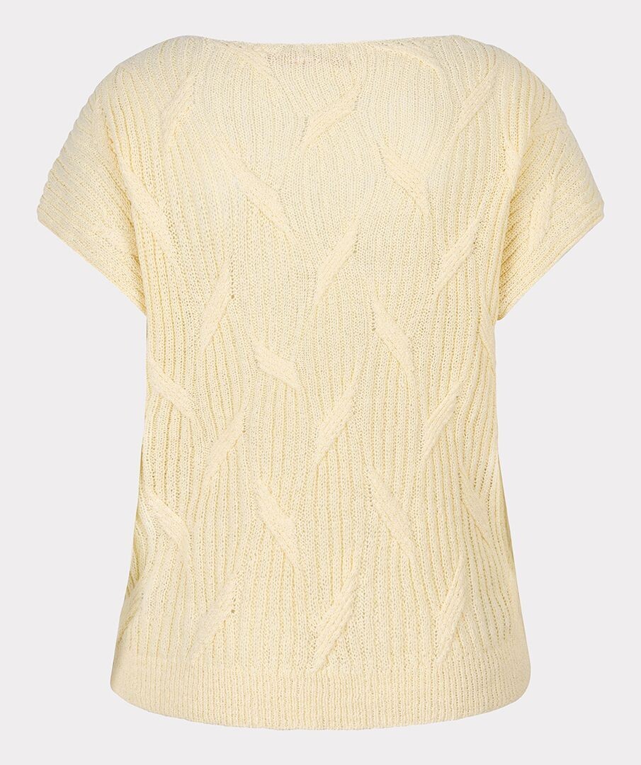Esqualo SP24.27006 Women's Short Sleeve Cable Knit Top