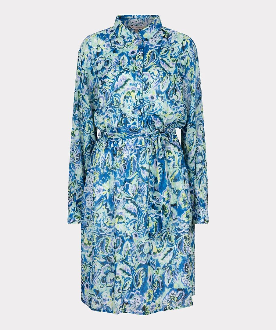 Esqualo SP24.15004 Women's Long Sleeve Crepe Floral Dress