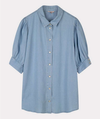 Esqualo SP22.16003 Blue Button Jean Top