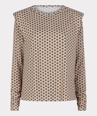 Esqualo F23.30501 Women's LS Fancy Shoulder Top/
