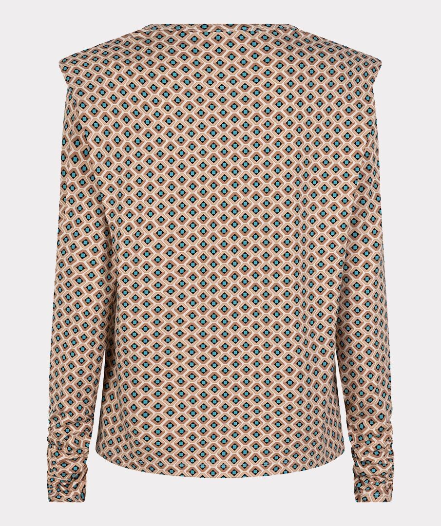 Esqualo F23.30501 Women's Long Sleeve Fancy Shoulder Top