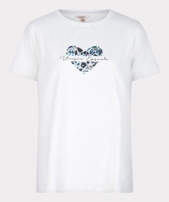 Esqualo F23.05515 Women's Short Sleeve Heart T-Shirt