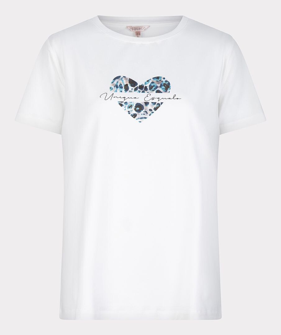 Esqualo F23.05515 Women's SS Heart T-Shirt/, Color: PETROL, Size: XS
