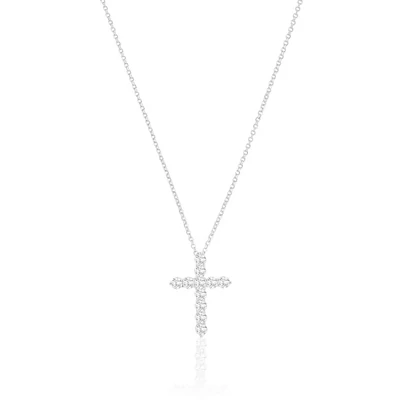 Sif Jakobs N2394-CZ Women’s Silver Cross Necklace