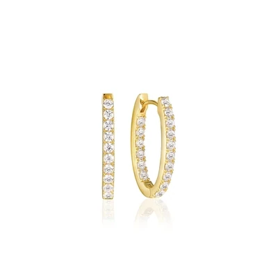Sif Jakobs E2312-CZ-YG 18kt Gold Plated Ellisse Piccolo Earrings