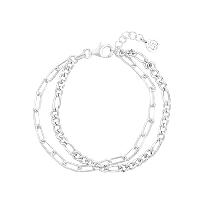 Sif Jakobs B2462 Sterling Silver Dorno Due Bracelet