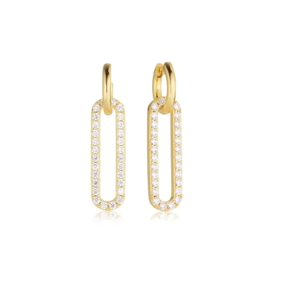 Sif Jakobs E42220-CZ-YG 18kt Gold Plated Capizzi Lungo Earrings