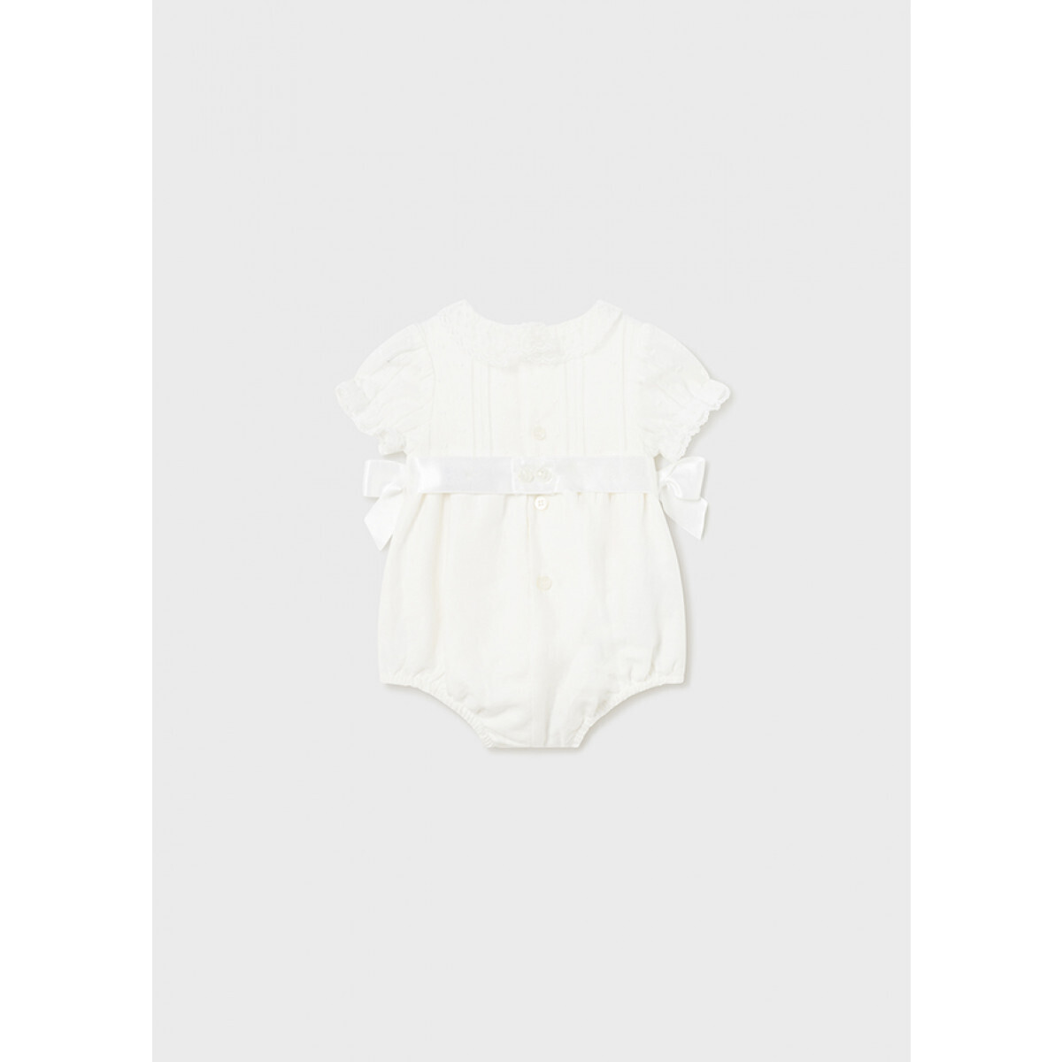 Mayoral 1630 Baby Girl's Short Sleeve Dressy Lace Onesie + Belt