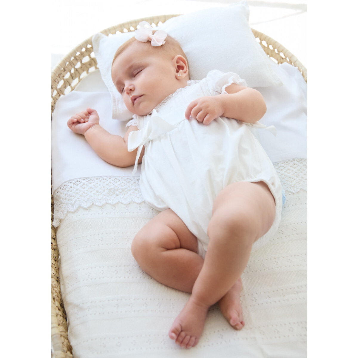 Mayoral 1630 Baby Girl's Short Sleeve Dressy Lace Onesie + Belt
