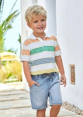 Mayoral 3272 Boy's Denim Bermuda Shorts