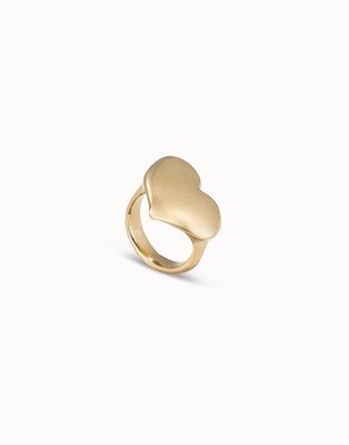 UNOde50 ANI0700ORO000 18kt Gold-Plated Chunky Heart Ring - Uno/