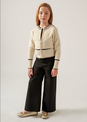 Mayoral 6502 Girl's Cropped Pants w/ D-Ring Detail/