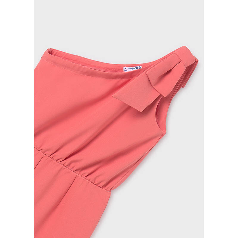 Mayoral 6853 Girl's One-Shoulder Crepe Jumpsuit
