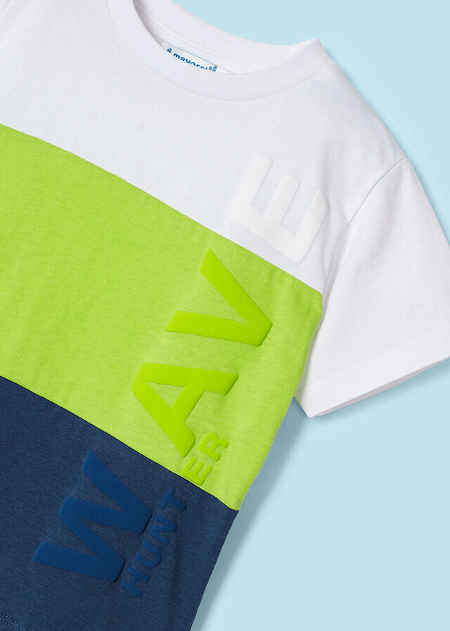 Mayoral 3609 Boy's Short Sleeve Wave T-Shirt & Shorts Set 2PC