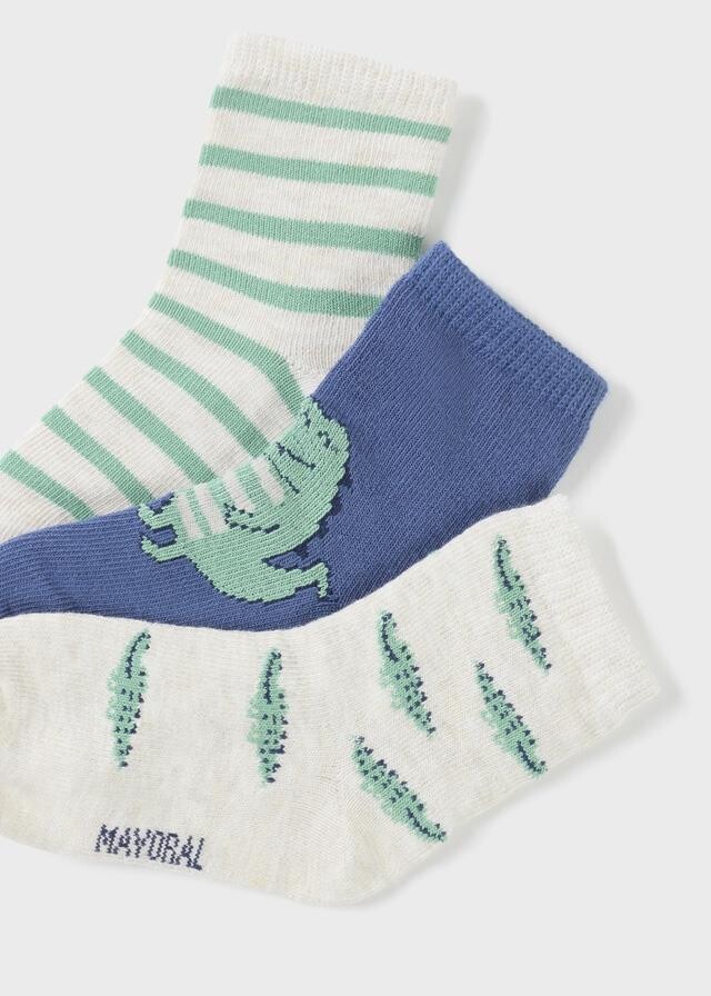 Mayoral 10652 Baby Boy's Crocodile Socks 3PR