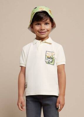 Mayoral 3106 Boy's Short Sleeve Wild Jungle Polo Shirt