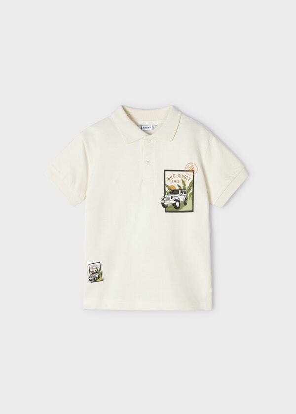 Mayoral 3106 Boy's Short Sleeve Wild Jungle Polo Shirt