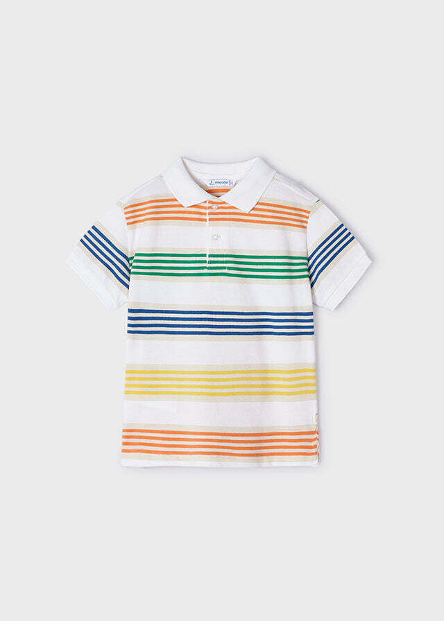 Mayoral 3108 Boy's Short Sleeve Stripe Polo Shirt