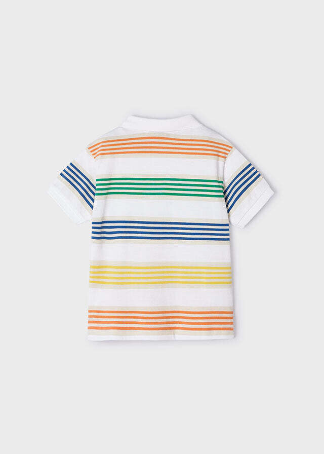 Mayoral 3108 Boy's Short Sleeve Stripe Polo Shirt