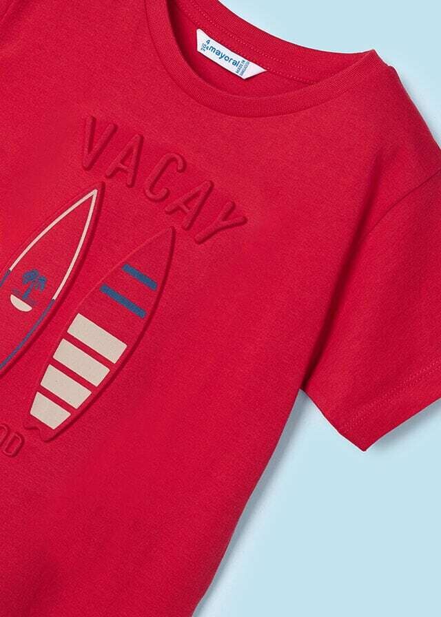 Mayoral 3607 Boy's Short Sleeve Vacay T-Shirt & Stripe Shorts Set 2PC