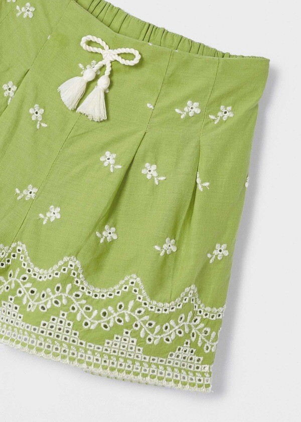 Mayoral 3909 Girl's Floral Crochet Shorts