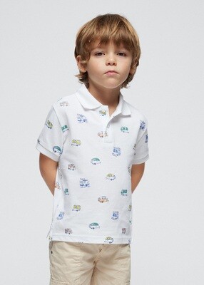 Mayoral 3107 Boy's Short Sleeve Camper Polo Shirt