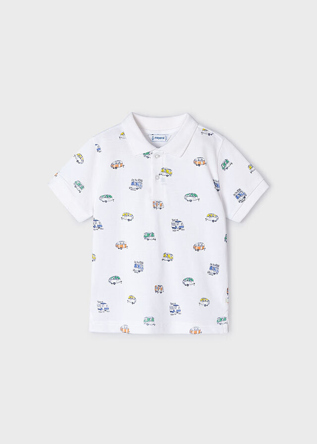 Mayoral 3107 Boy's Short Sleeve Camper Polo Shirt