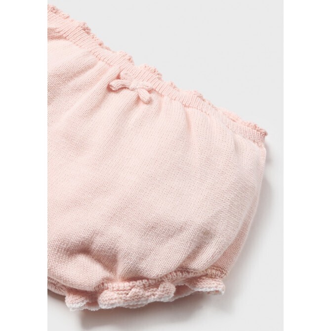 Mayoral 1201 Baby Girl's SL Flral Top & Knit Diaper Cover Set 2PC