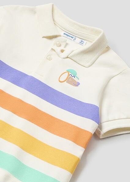 Mayoral 1108 Baby Boys Striped Polo & Jeans /2PC SET/ NATA CLARO