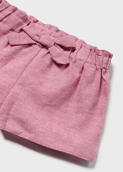 Mayoral 1298 Baby Girls Linen Top & Shorts /2 PC SET/ HIBISCUS