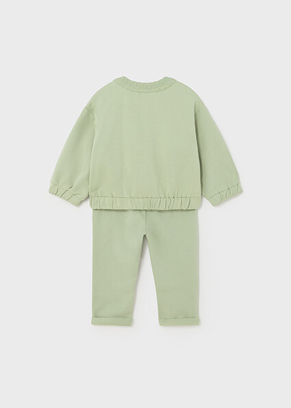 Mayoral 1842 Baby Girls Bomber & Pant /2PC SET/ ALOE GREEN