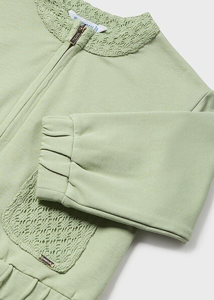 Mayoral 1842 Baby Girls Bomber & Pant /2PC SET/ ALOE GREEN