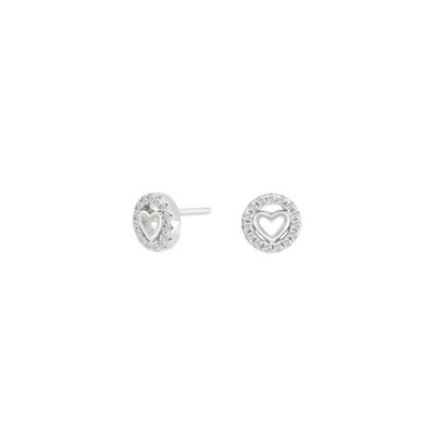 Joanli Nor NILLA-30454180900 Sterling Silver CZ Heart Studs
