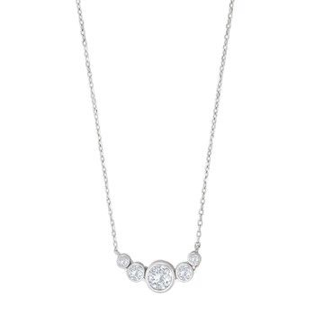 Joanli Nor NYNNE-20452280900 Sterling Silver Five CZ Necklace
