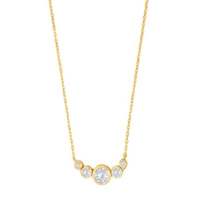 Joanli Nor NYNNE-20452285900 Gold Plated Five CZ Necklace