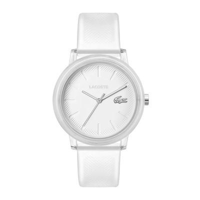 Lacoste 2011317 Men's 12. 12 White Silicone Strap Watch