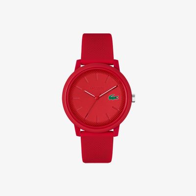Lacoste 2011173 Men's 12. 12 Red Silicone Strap Watch