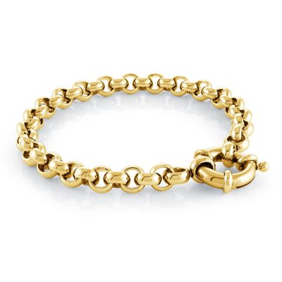 Italgem SWB179 Bracelet Gold Rolo Chain Round Clasp