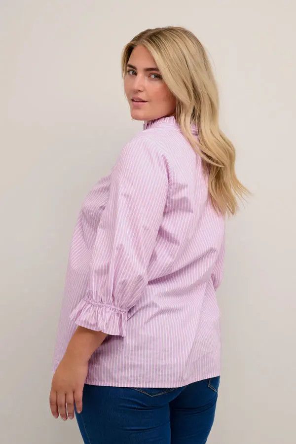 Kaffe Curve 10581411 Women's Long Sleeve Canna Blouse – Lupine