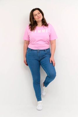 Kaffe Curve 10581302 Women's Vicka Jeans/ MEDIUM BLUE WASHED DENIM