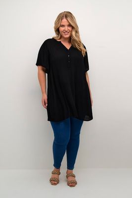 Kaffe Curve 10580341 Women's Ami Tunic – Black Deep