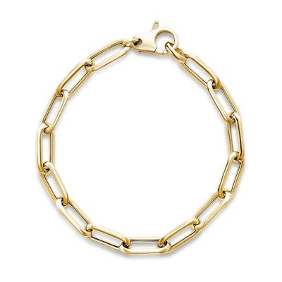 Miss Mimi 07-403616-02/00/7.5 14kt Gold-Plated Thick Paper Clip Long Link Bracelet 7.5"