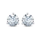 Miss Mimi 13-142799-01/00 Sterling Silver 1.5ct CZ Martini Stud Earrings 7.5mm