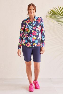 Tribal 1787O-7165-3068 Women's Pull-On Shorts/ JET BLUE