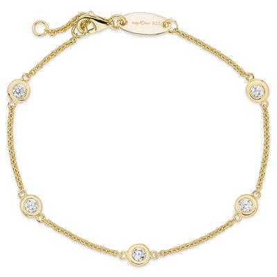 Miss Mimi 07-142689-02/00 14kt Gold-Plate CZ By The Yard Bracelet