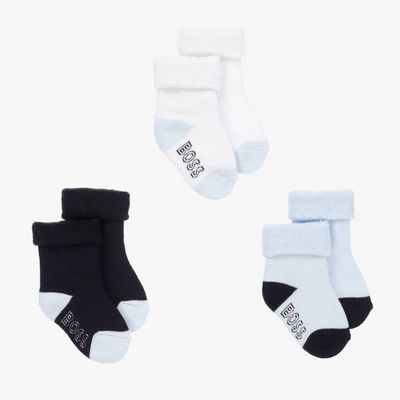 BOSS J51542/849 Baby Boy's Cotton Socks 3PK/ NAVY