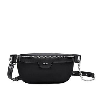 Pixie Mood BROOKLYN Women's Vegan Leather & Nylon Fanny Pack/ BLACK