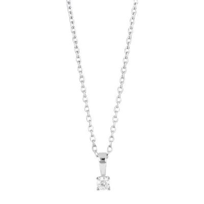 Joanli Nor HEGENOR Silver Necklace w/ White Gemstone