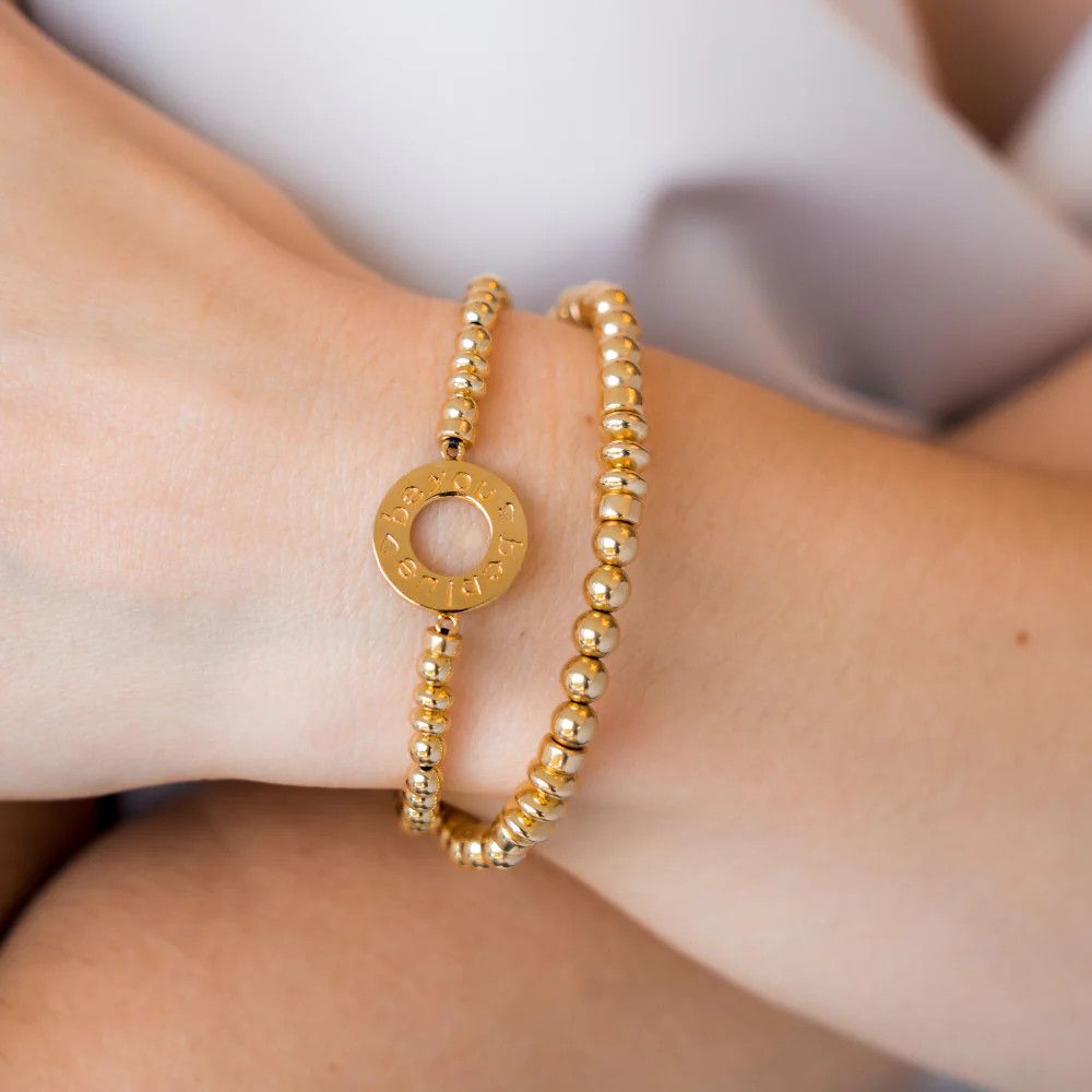 Beblue BBSURYOU-GLD Gold Be You Bead Bracelet - Essentials